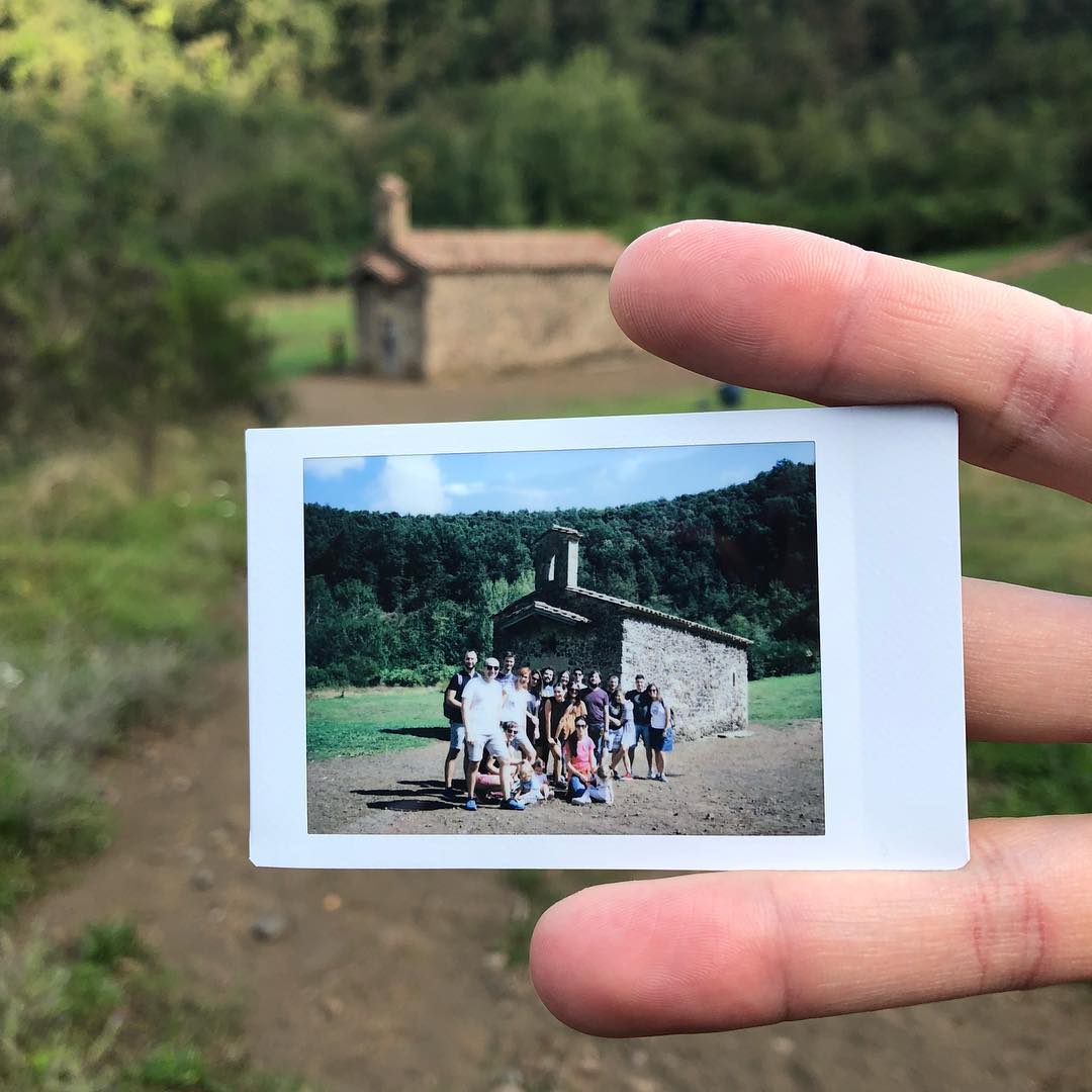 A group polaroid photo