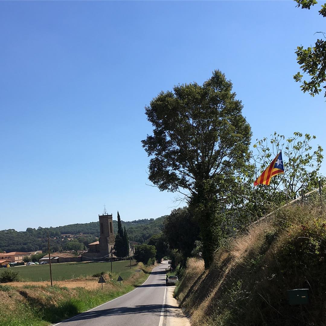 Monells church and countryside.